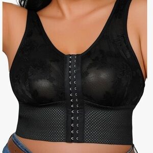 Women's Plus Size Front Closure Bra - Wireless Non Padded Comfort, size 6XL